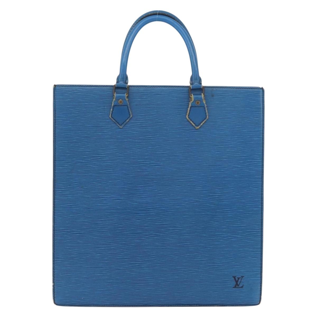 LOUIS VUITTON Epi Sac Plat Hand Bag Blue M52075 LV Auth ARZ090