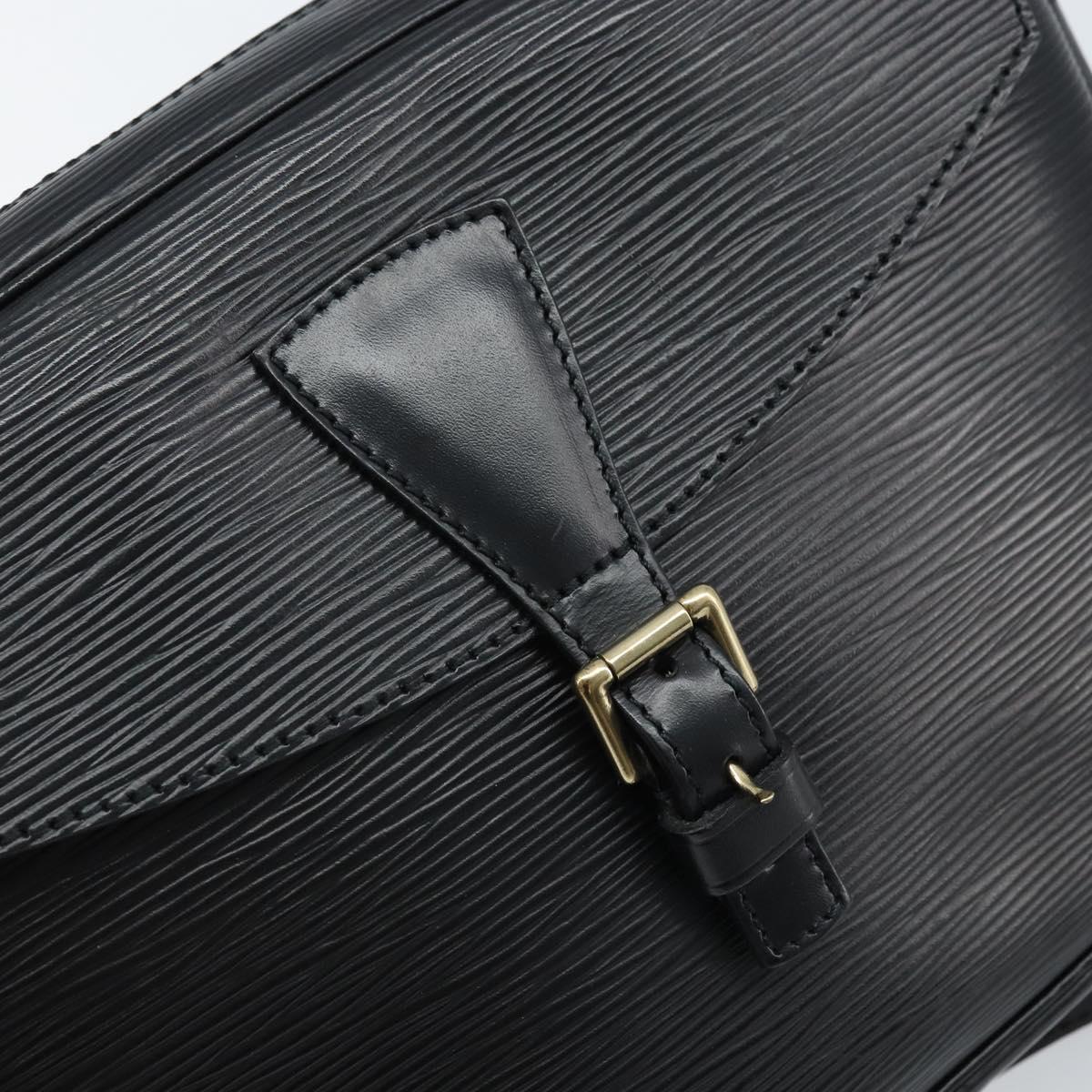 LOUIS VUITTON Epi Jeune Fille MM Shoulder Bag Black M52152 LV Auth ARZ104