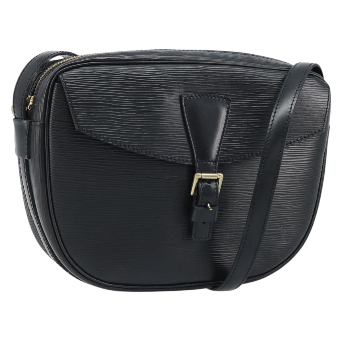 LOUIS VUITTON Epi Jeune Fille MM Shoulder Bag Black M52152 LV Auth ARZ104