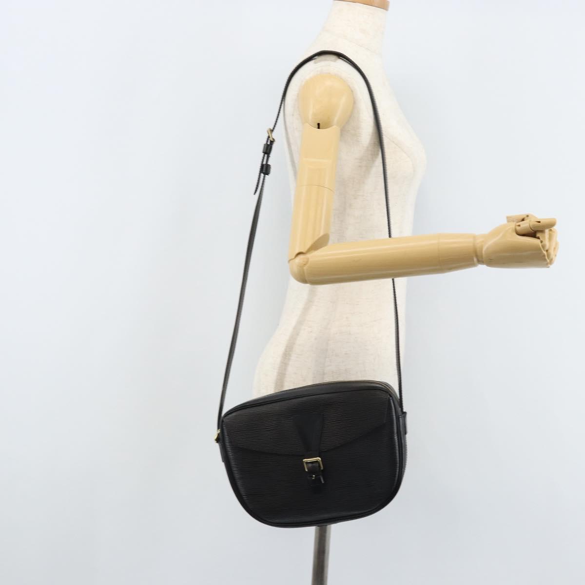 LOUIS VUITTON Epi Jeune Fille MM Shoulder Bag Black M52152 LV Auth ARZ104