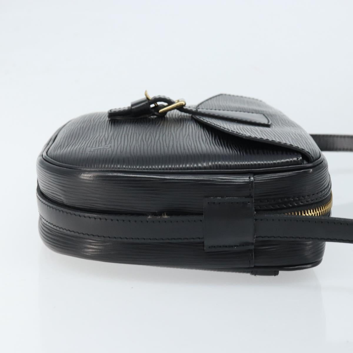LOUIS VUITTON Epi Jeune Fille MM Shoulder Bag Black M52152 LV Auth ARZ104