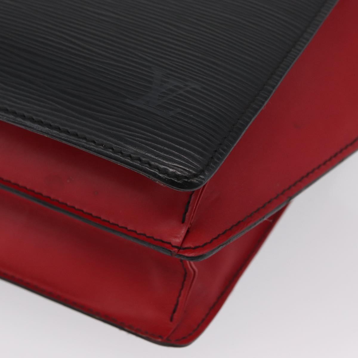 LOUIS VUITTON Epi Bicolor Varenne Hand Bag Black Red M52387 LV Auth ARZ106