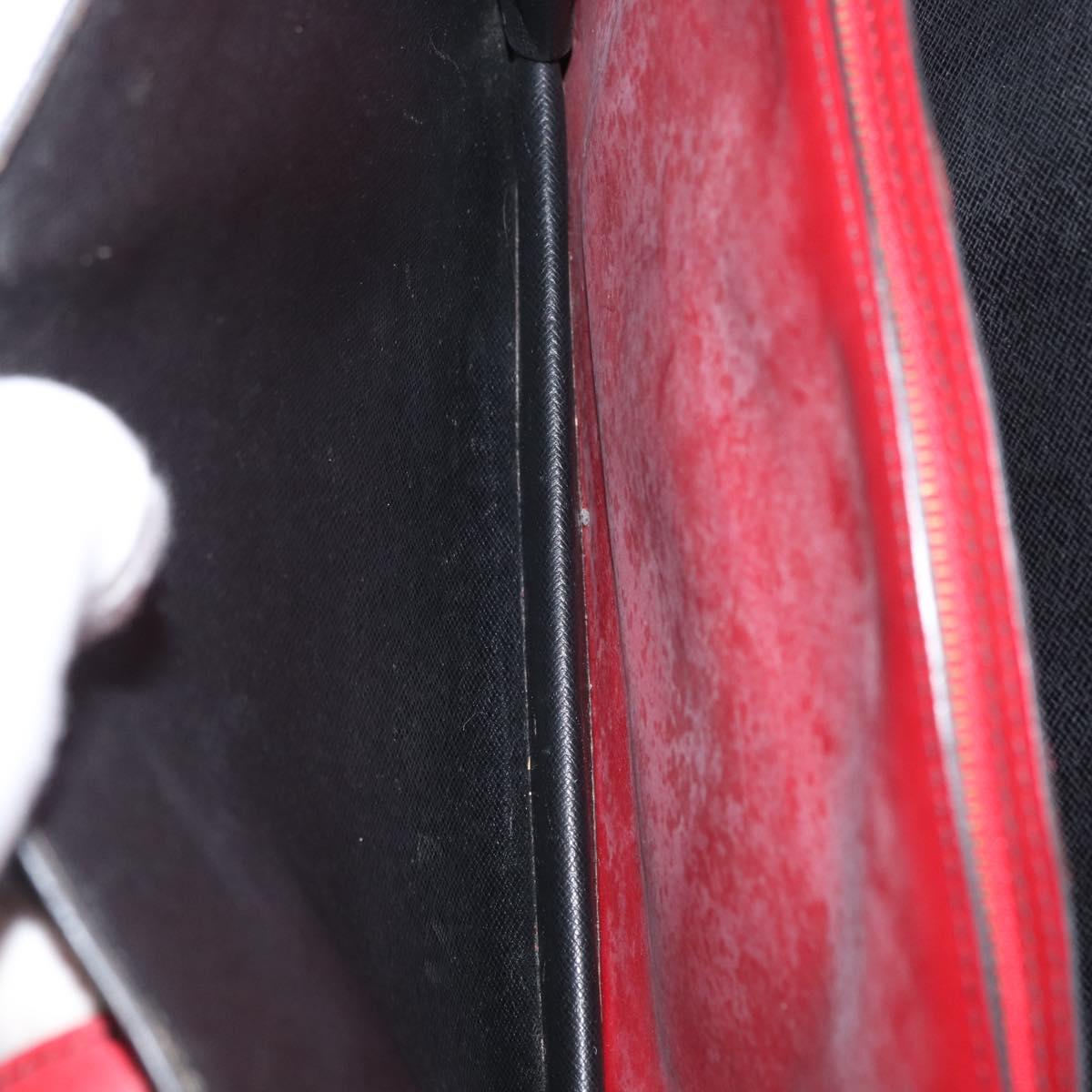 LOUIS VUITTON Epi Bicolor Varenne Hand Bag Black Red M52387 LV Auth ARZ106