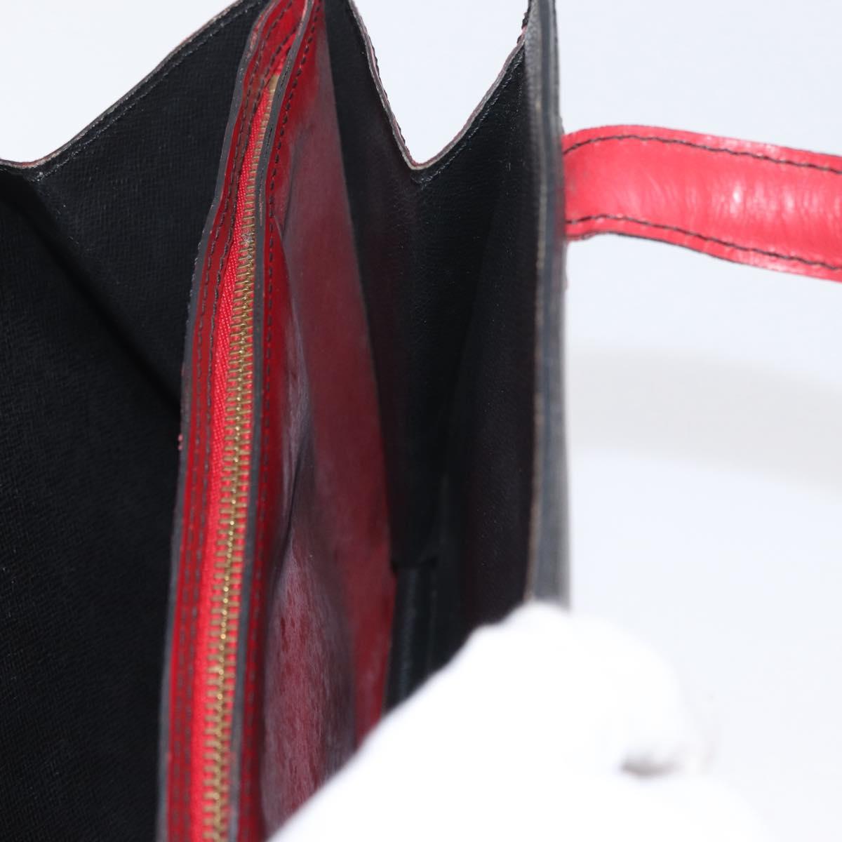 LOUIS VUITTON Epi Bicolor Varenne Hand Bag Black Red M52387 LV Auth ARZ106