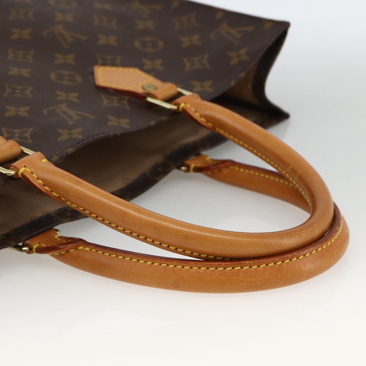 LOUIS VUITTON Monogram Sac Plat Hand Bag M51140 LV Auth ARZ108