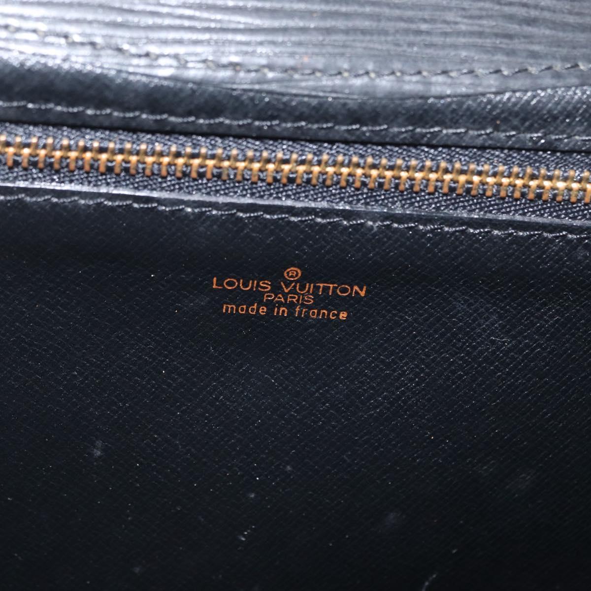LOUIS VUITTON Epi Montaigne 27 Clutch Bag Black M52652 LV Auth ARZ117