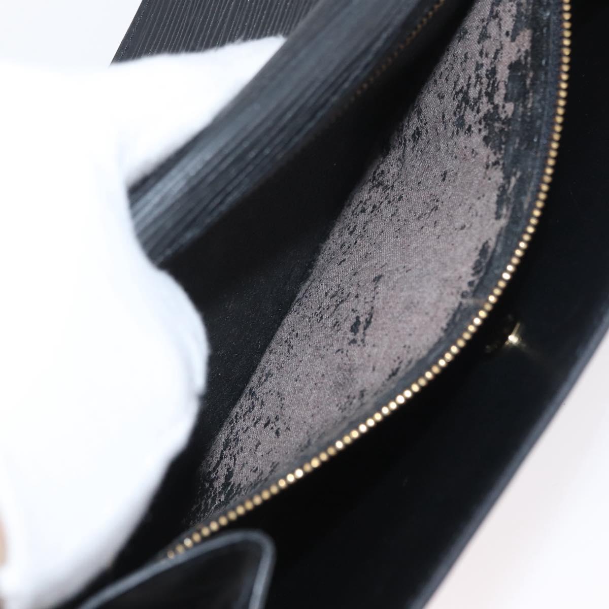 LOUIS VUITTON Epi Montaigne 27 Clutch Bag Black M52652 LV Auth ARZ117
