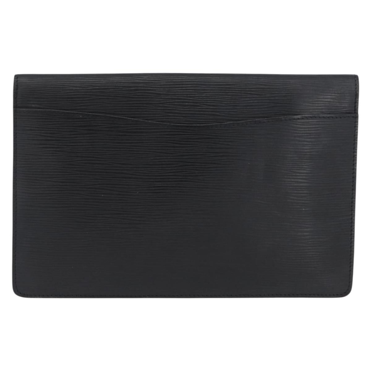 LOUIS VUITTON Epi Montaigne 27 Clutch Bag Black M52652 LV Auth ARZ117