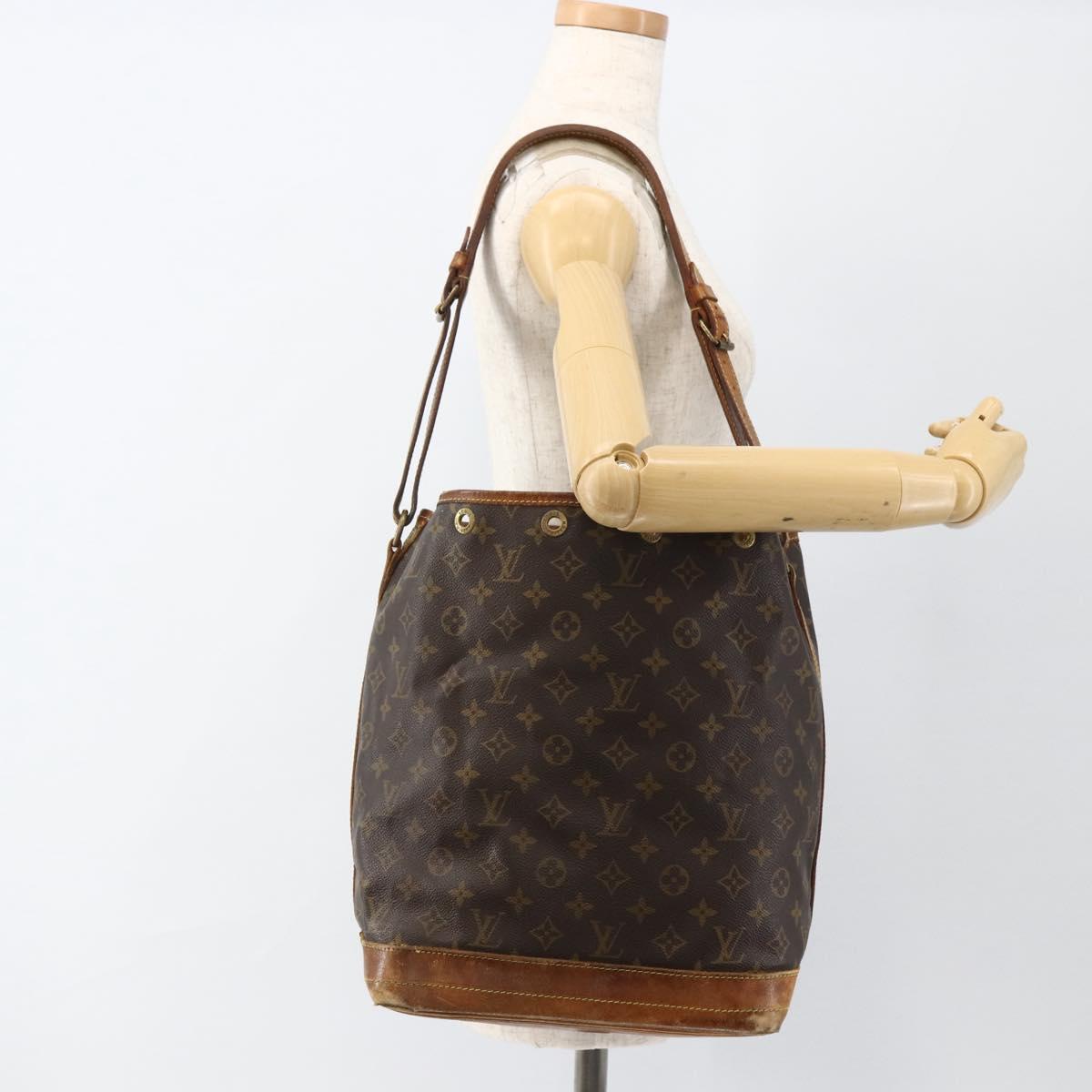 LOUIS VUITTON Monogram Noe Shoulder Bag M42224 LV Auth ARZ120