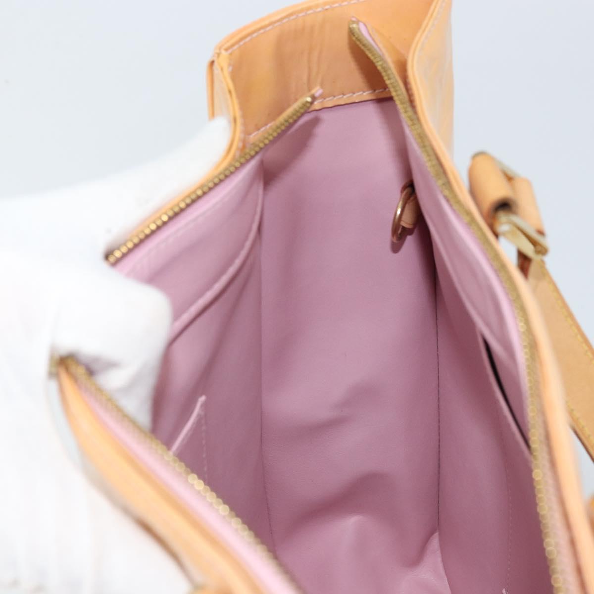 LOUIS VUITTON Monogram Vernis Columbus Bag Marshmallow Pink M91032 Auth ARZ126