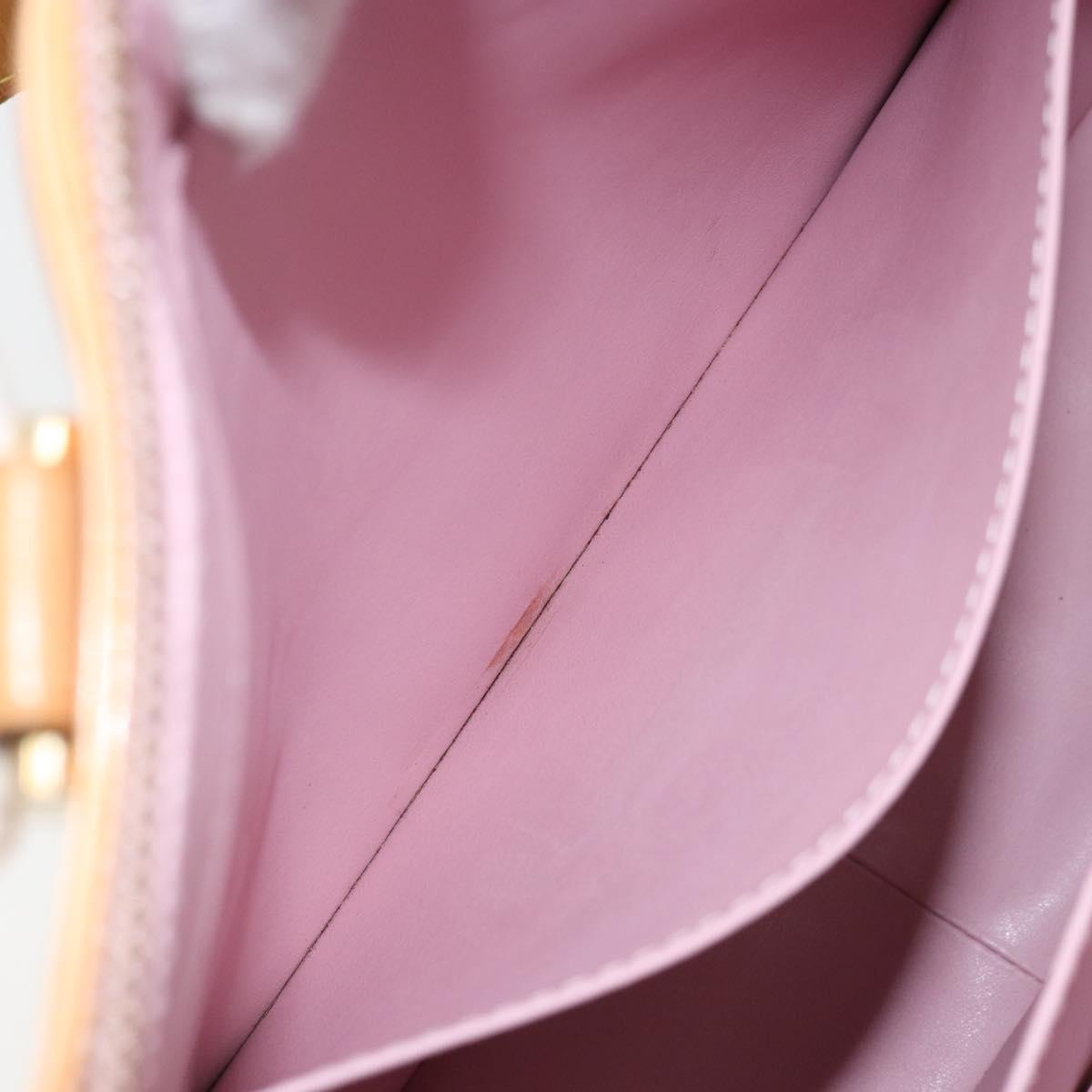 LOUIS VUITTON Monogram Vernis Columbus Bag Marshmallow Pink M91032 Auth ARZ126