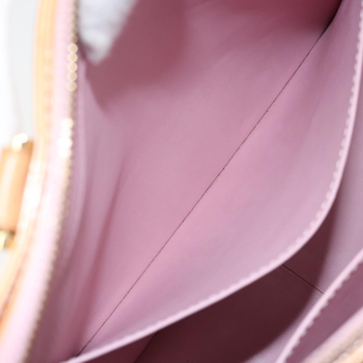 LOUIS VUITTON Monogram Vernis Columbus Bag Marshmallow Pink M91032 Auth ARZ126