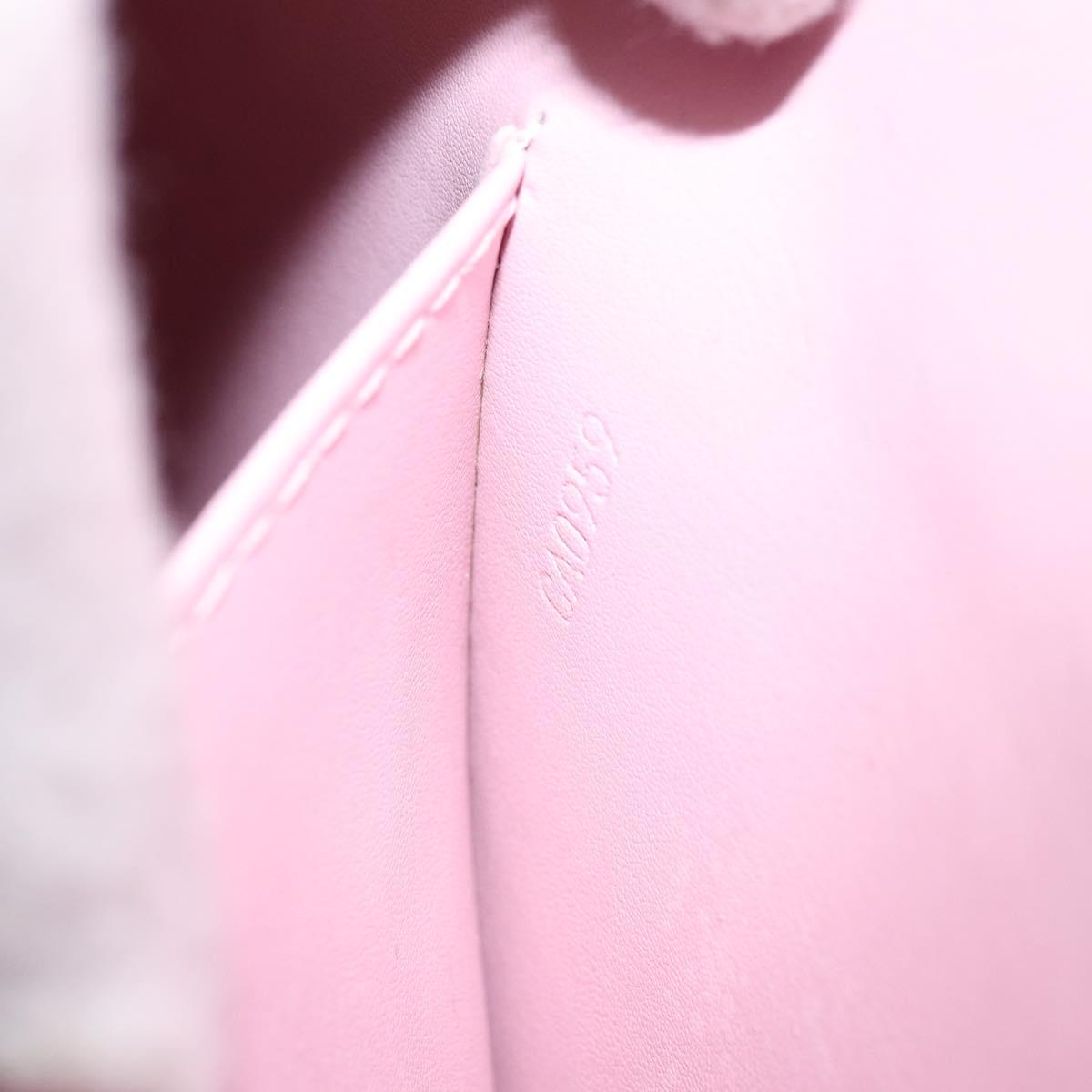 LOUIS VUITTON Monogram Vernis Columbus Bag Marshmallow Pink M91032 Auth ARZ126