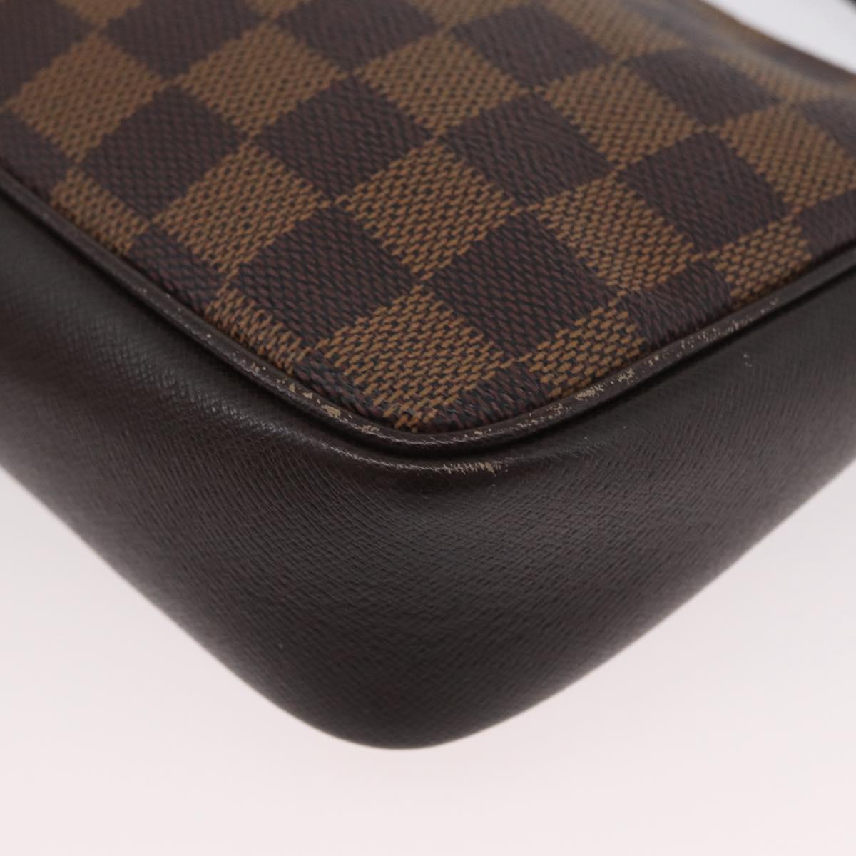 LOUIS VUITTON Damier Ebene Trousse Makeup Pouch N51982 LV Auth ARZ134