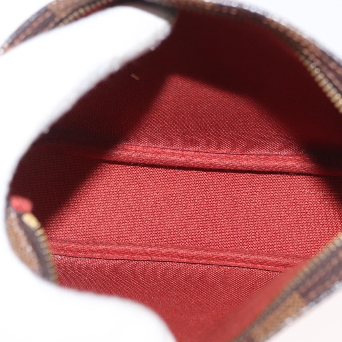LOUIS VUITTON Damier Ebene Trousse Makeup Pouch N51982 LV Auth ARZ134