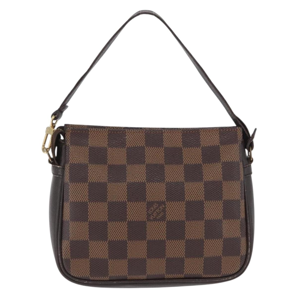 LOUIS VUITTON Damier Ebene Trousse Makeup Pouch N51982 LV Auth ARZ134
