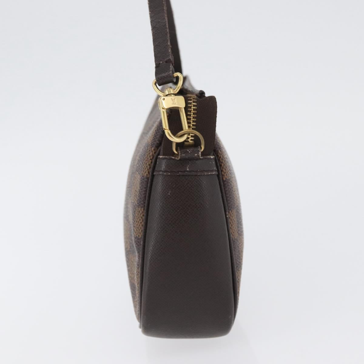 LOUIS VUITTON Damier Ebene Trousse Makeup Pouch N51982 LV Auth ARZ134