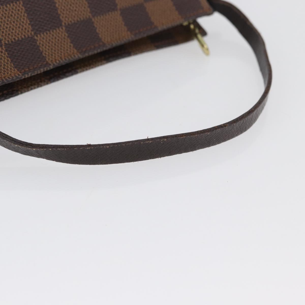 LOUIS VUITTON Damier Ebene Trousse Makeup Pouch N51982 LV Auth ARZ134