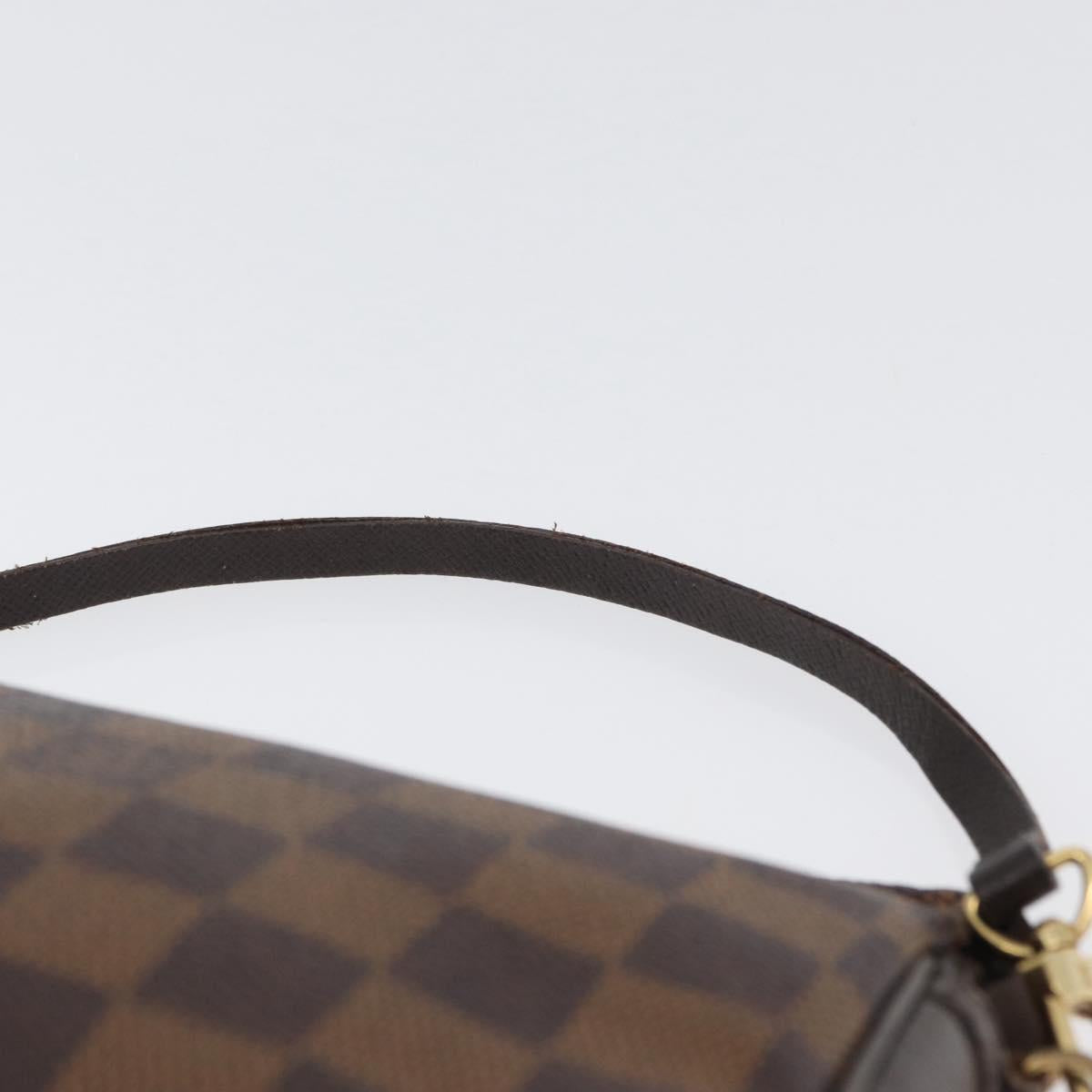 LOUIS VUITTON Damier Ebene Trousse Makeup Pouch N51982 LV Auth ARZ134