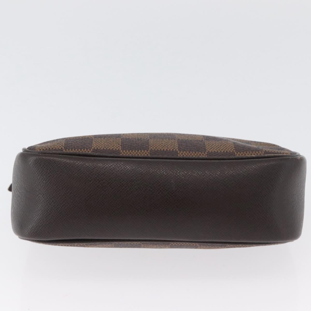 LOUIS VUITTON Damier Ebene Trousse Makeup Pouch N51982 LV Auth ARZ134