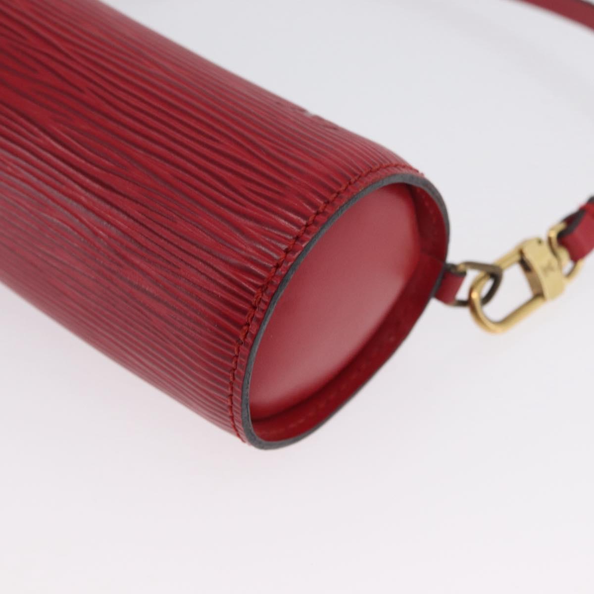 LOUIS VUITTON Epi Soufflot Pouch Accessory Pouch Red LV Auth ARZ151