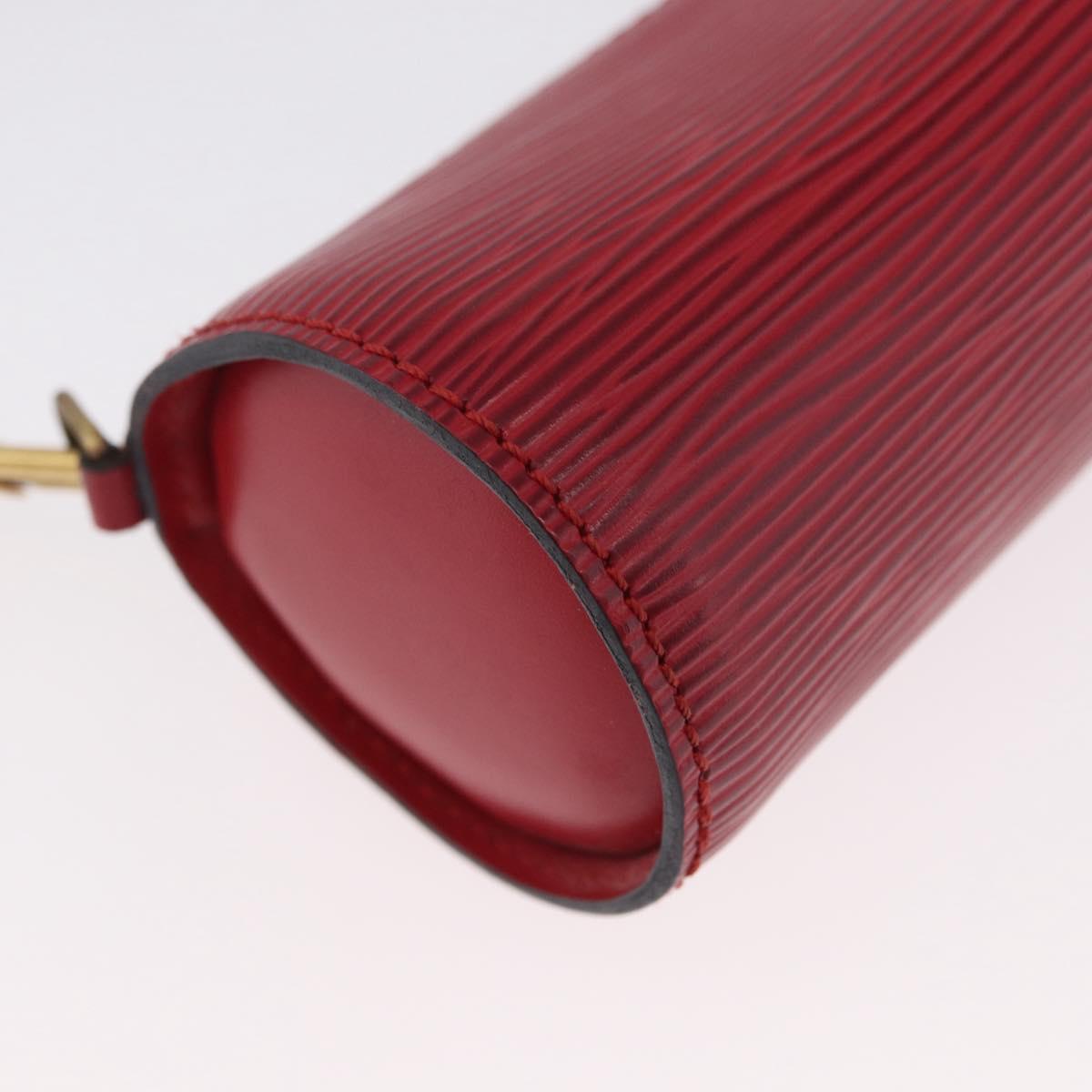 LOUIS VUITTON Epi Soufflot Pouch Accessory Pouch Red LV Auth ARZ151