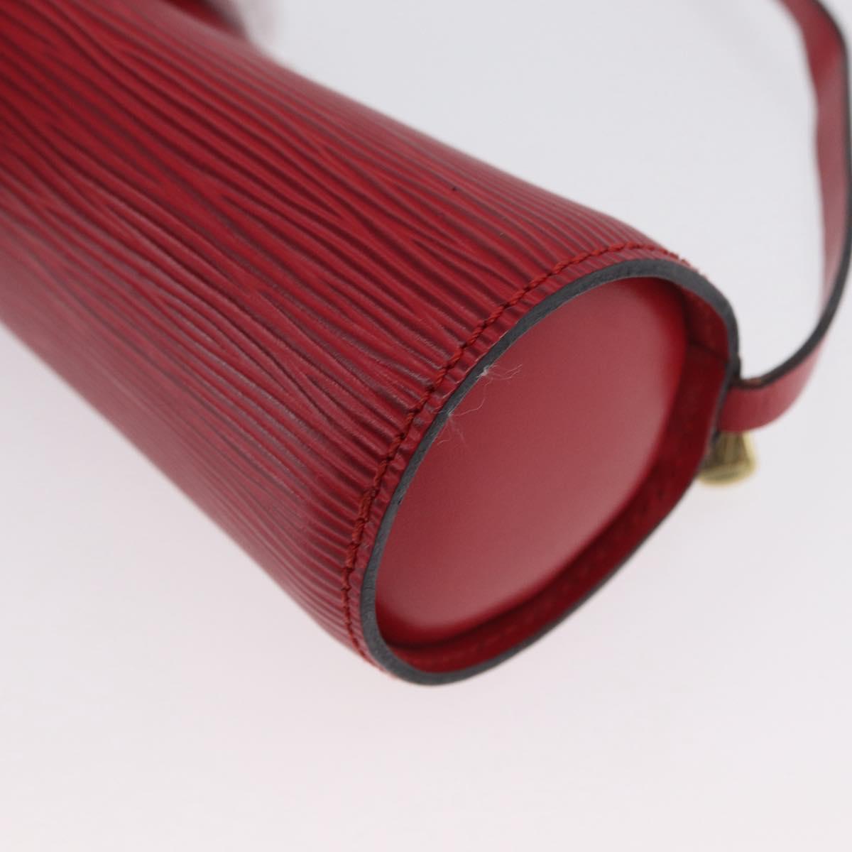 LOUIS VUITTON Epi Soufflot Pouch Accessory Pouch Red LV Auth ARZ151