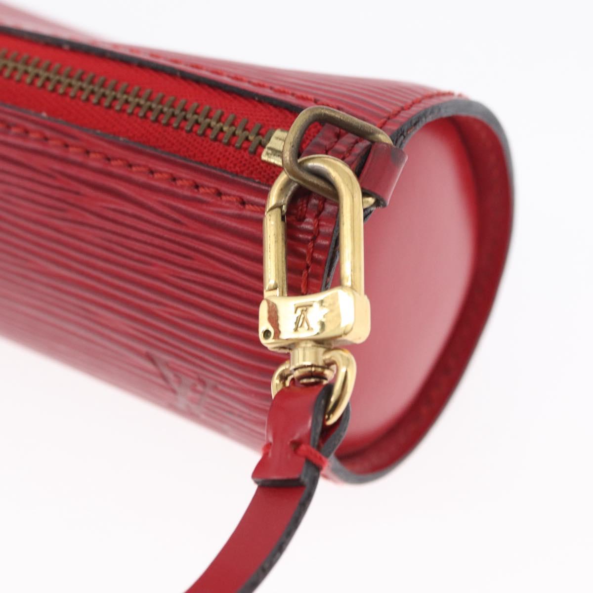 LOUIS VUITTON Epi Soufflot Pouch Accessory Pouch Red LV Auth ARZ151