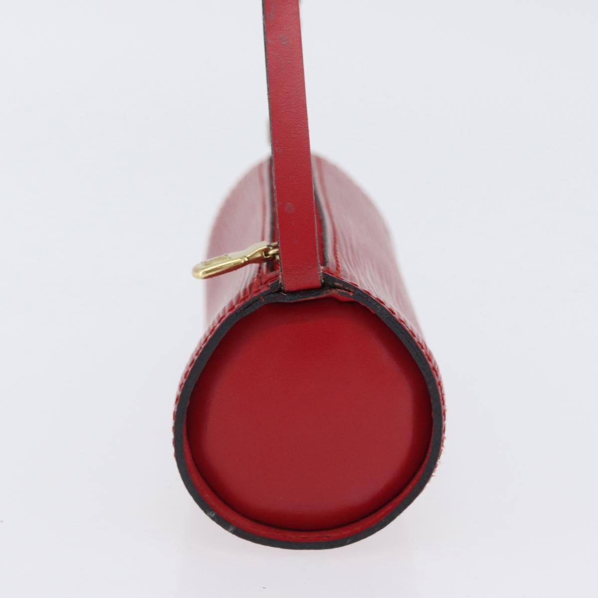 LOUIS VUITTON Epi Soufflot Pouch Accessory Pouch Red LV Auth ARZ151