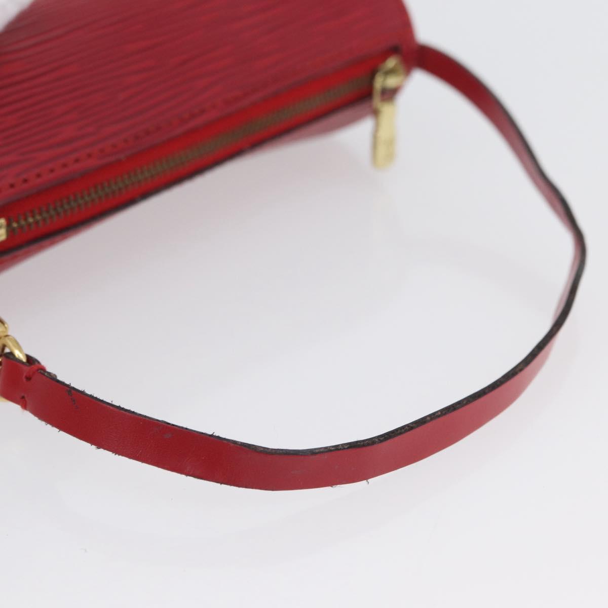 LOUIS VUITTON Epi Soufflot Pouch Accessory Pouch Red LV Auth ARZ151
