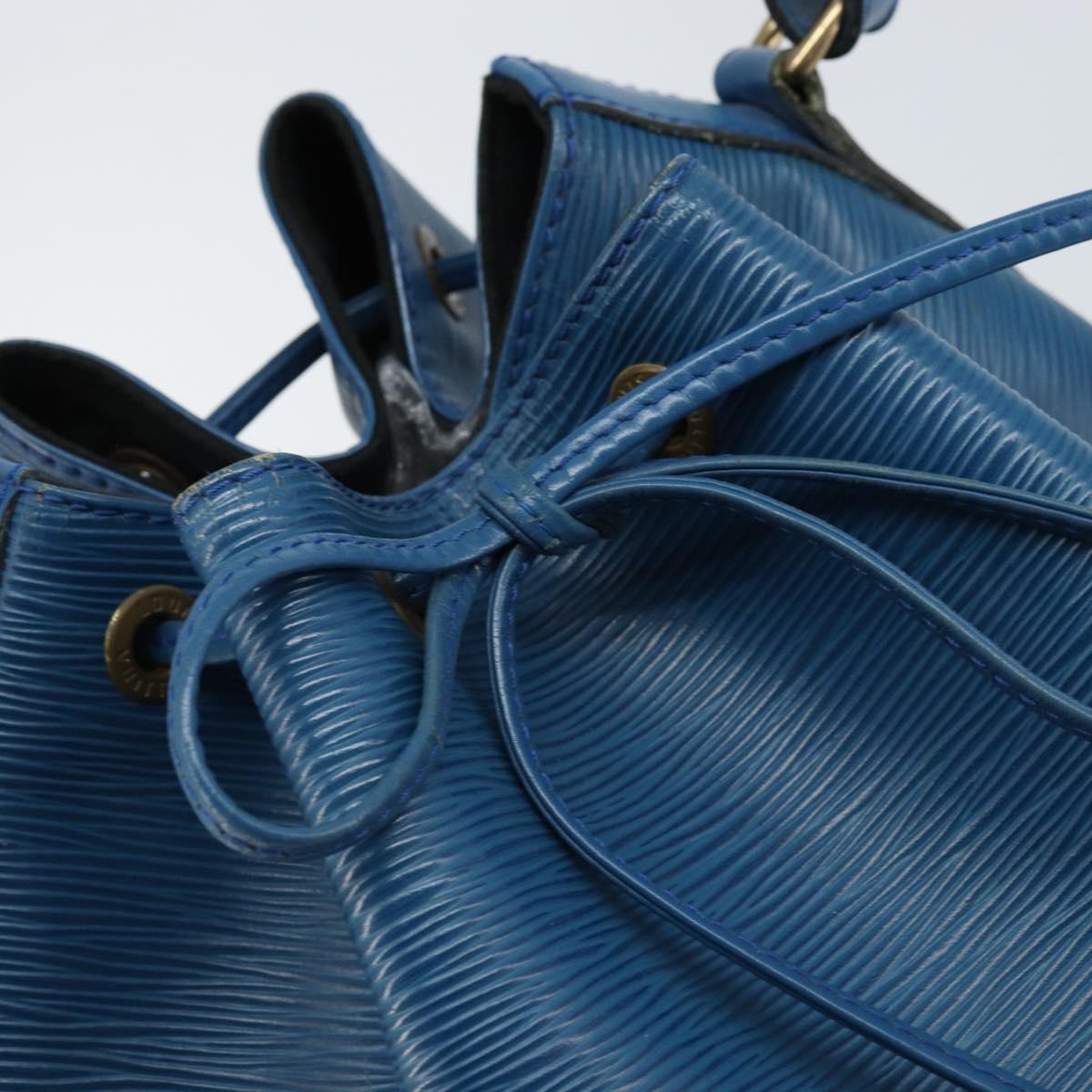 LOUIS VUITTON Epi Petit Noe Shoulder Bag Blue M44105 LV Auth ARZ155