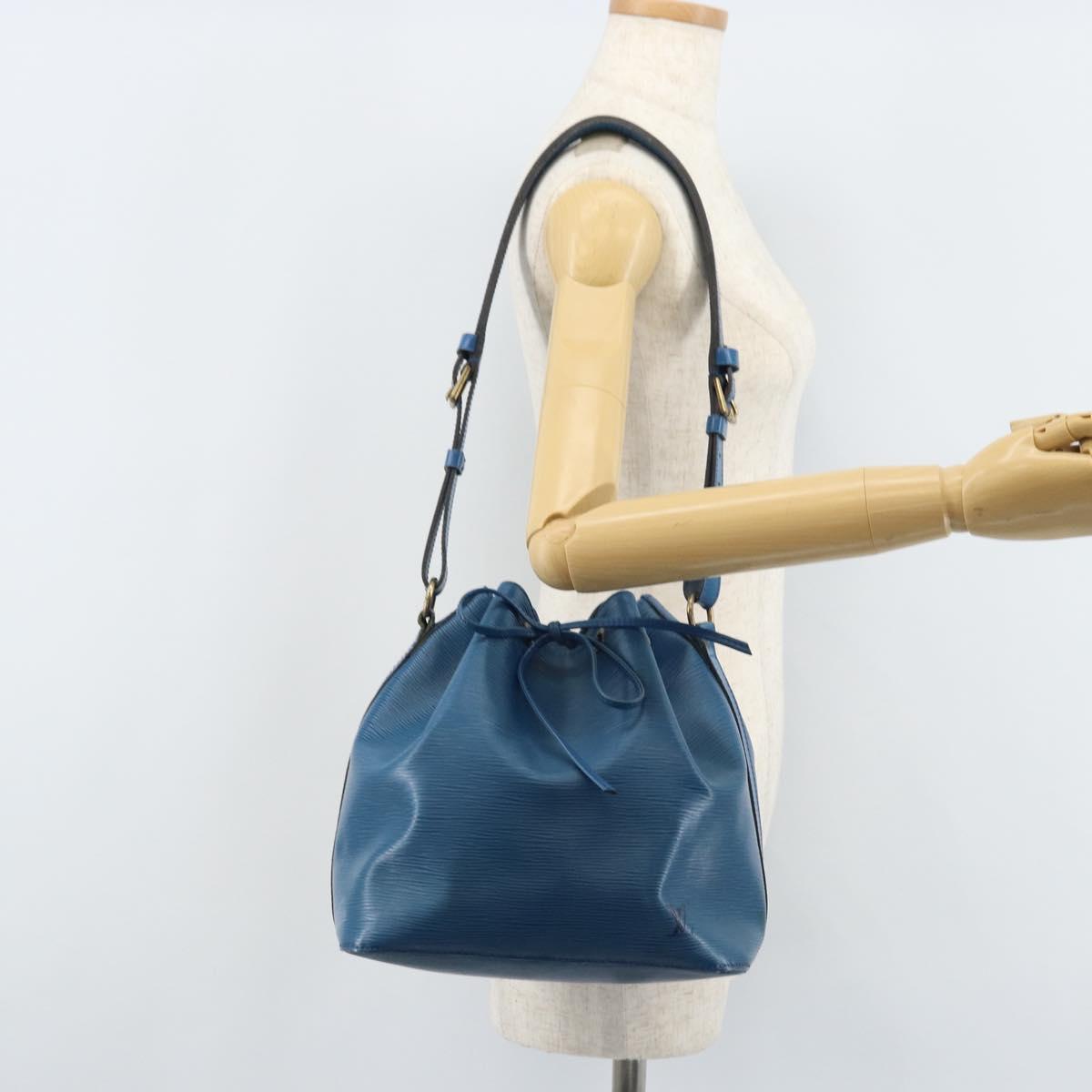 LOUIS VUITTON Epi Petit Noe Shoulder Bag Blue M44105 LV Auth ARZ155