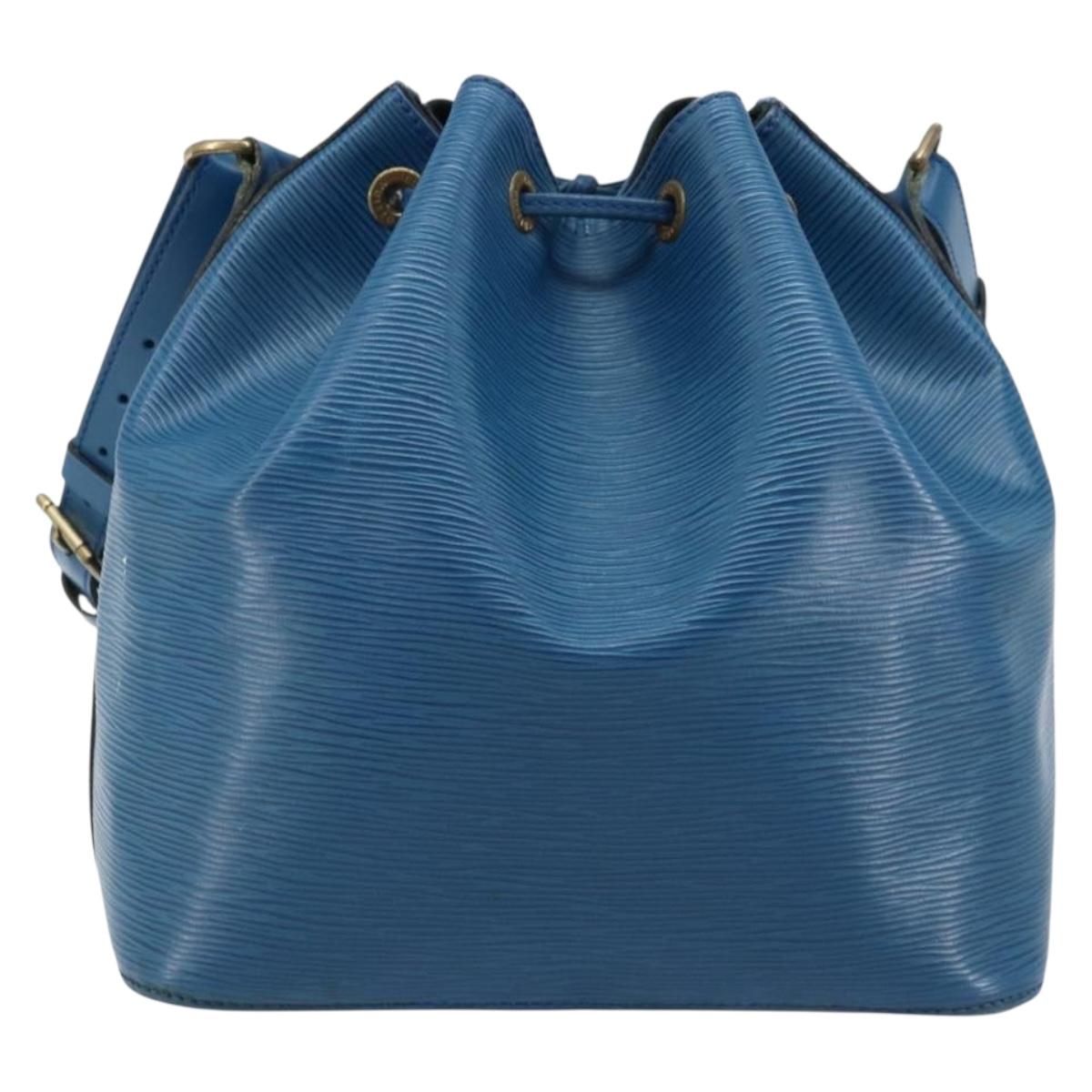 LOUIS VUITTON Epi Petit Noe Shoulder Bag Blue M44105 LV Auth ARZ155