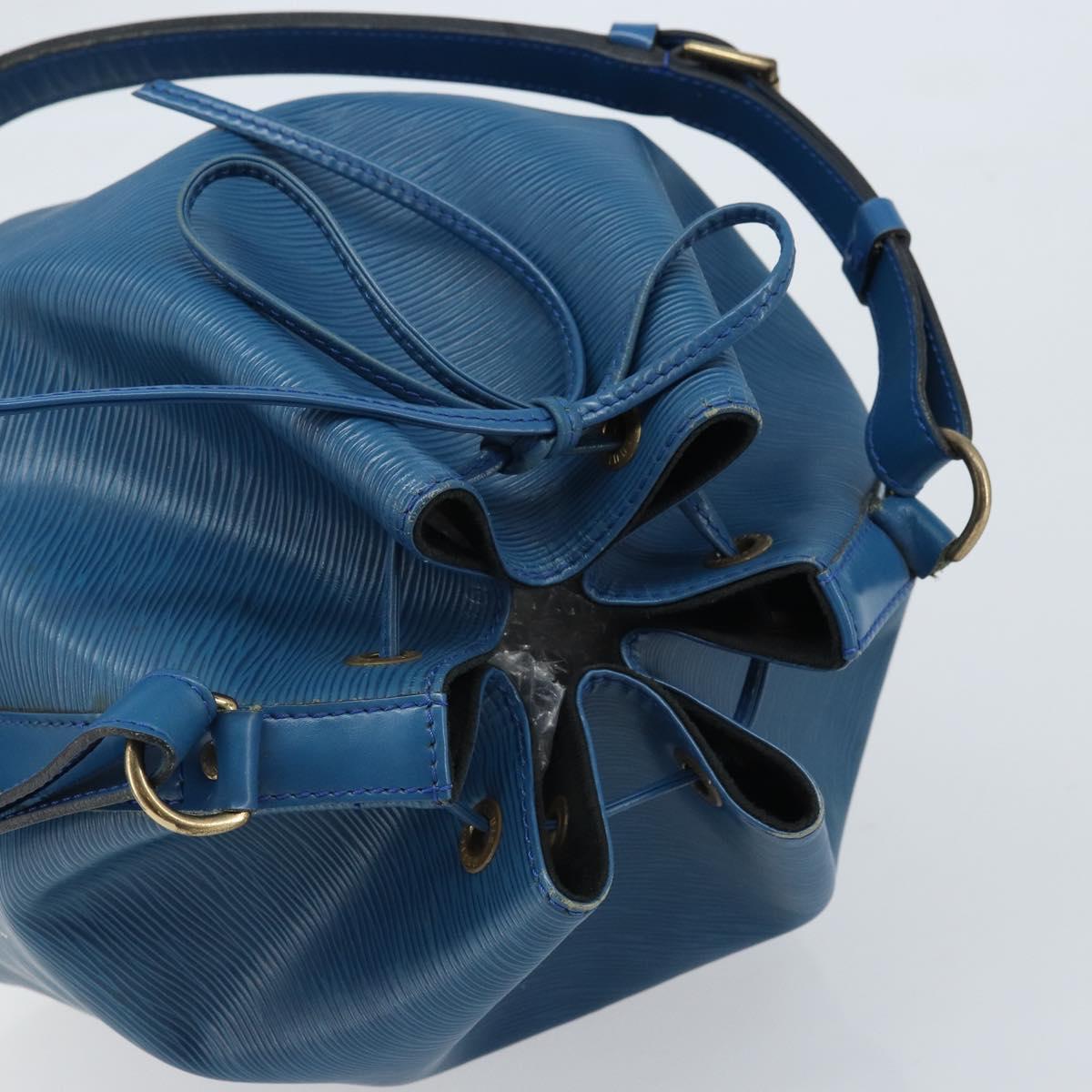 LOUIS VUITTON Epi Petit Noe Shoulder Bag Blue M44105 LV Auth ARZ155