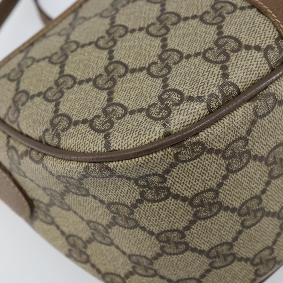GUCCI GG Supreme Web Sherry Line Bag PVC Beige Gold 56 02 032 Auth ARZ158