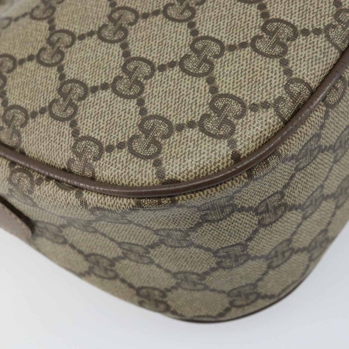 GUCCI GG Supreme Web Sherry Line Bag PVC Beige Gold 56 02 032 Auth ARZ158
