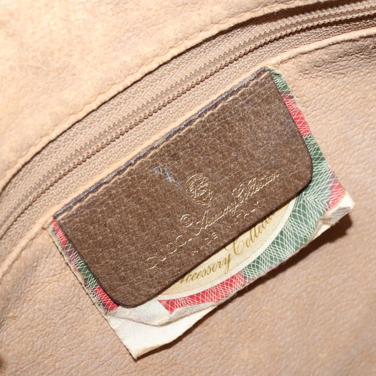 GUCCI GG Supreme Web Sherry Line Bag PVC Beige Gold 56 02 032 Auth ARZ158