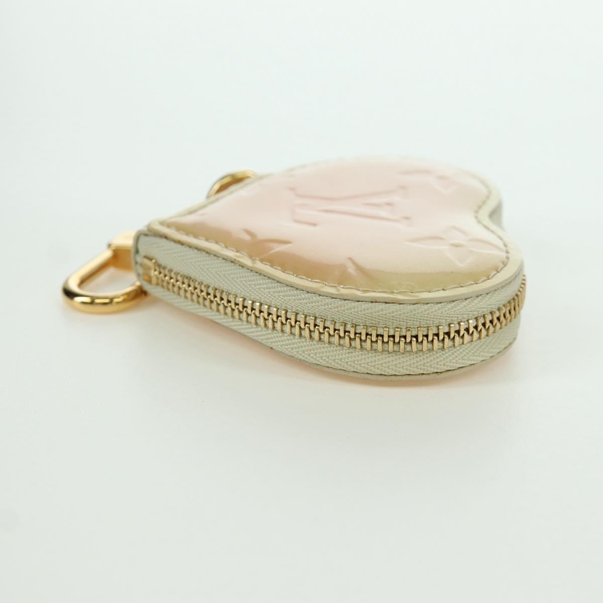 LOUIS VUITTON Vernis heart Mini Coeur Coin Purse Broncorail M91486 Auth ARZ172A