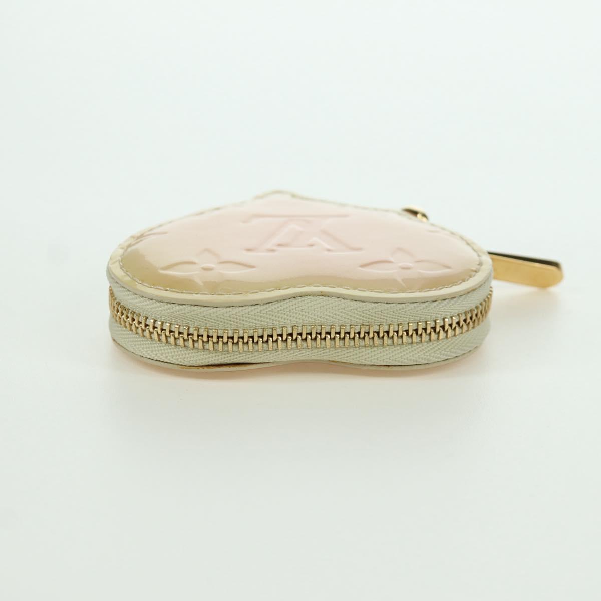 LOUIS VUITTON Vernis heart Mini Coeur Coin Purse Broncorail M91486 Auth ARZ172A