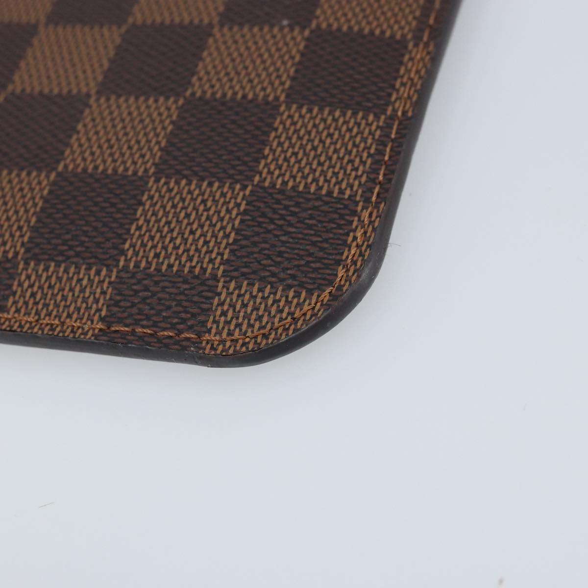 LOUIS VUITTON Damier Ebene Neverfull PM Pouch LV Auth ARZ173