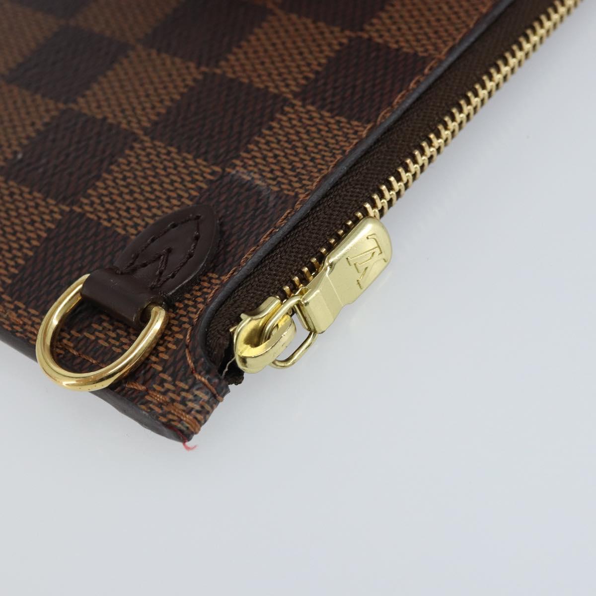 LOUIS VUITTON Damier Ebene Neverfull PM Pouch LV Auth ARZ173