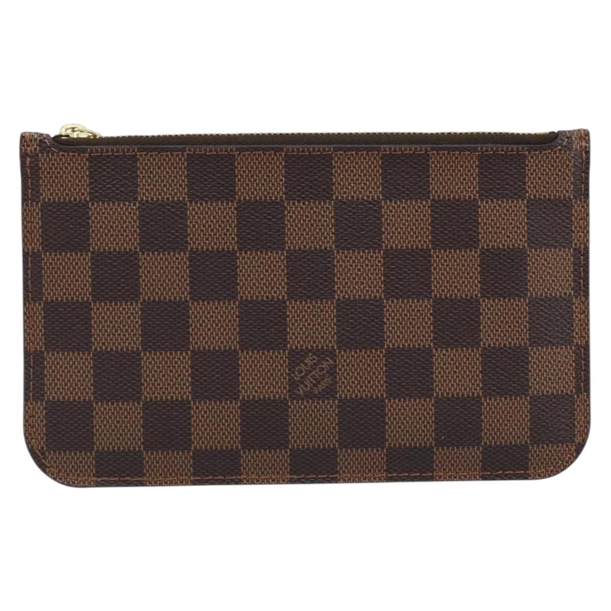 LOUIS VUITTON Damier Ebene Neverfull PM Pouch LV Auth ARZ173