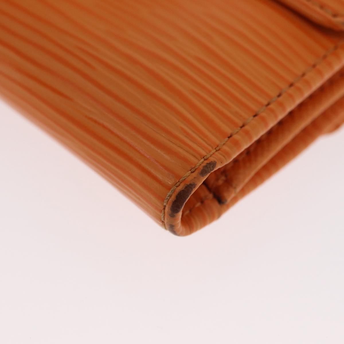 LOUIS VUITTON Epi Portefeuille Elise Wallet Orange Mandarin M6348H Auth ARZ182