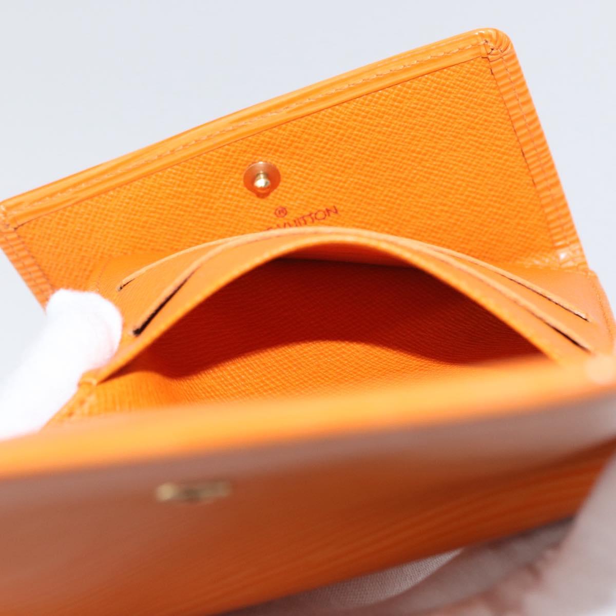 LOUIS VUITTON Epi Portefeuille Elise Wallet Orange Mandarin M6348H Auth ARZ182