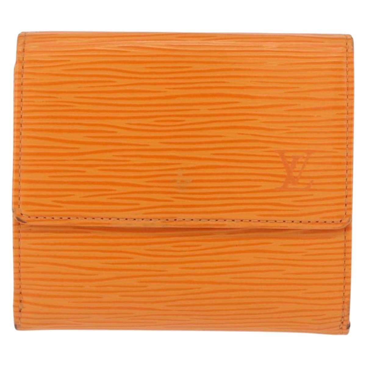 LOUIS VUITTON Epi Portefeuille Elise Wallet Orange Mandarin M6348H Auth ARZ182