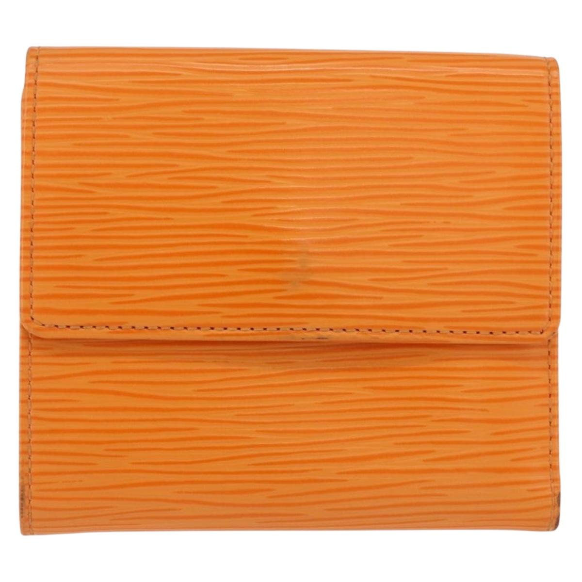 LOUIS VUITTON Epi Portefeuille Elise Wallet Orange Mandarin M6348H Auth ARZ182