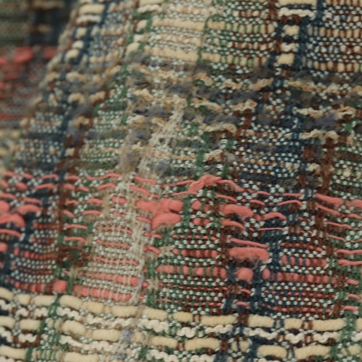 CHANEL Jacket Skirt Setup Jacket Tweed Multicolor CC Auth ARZ186V