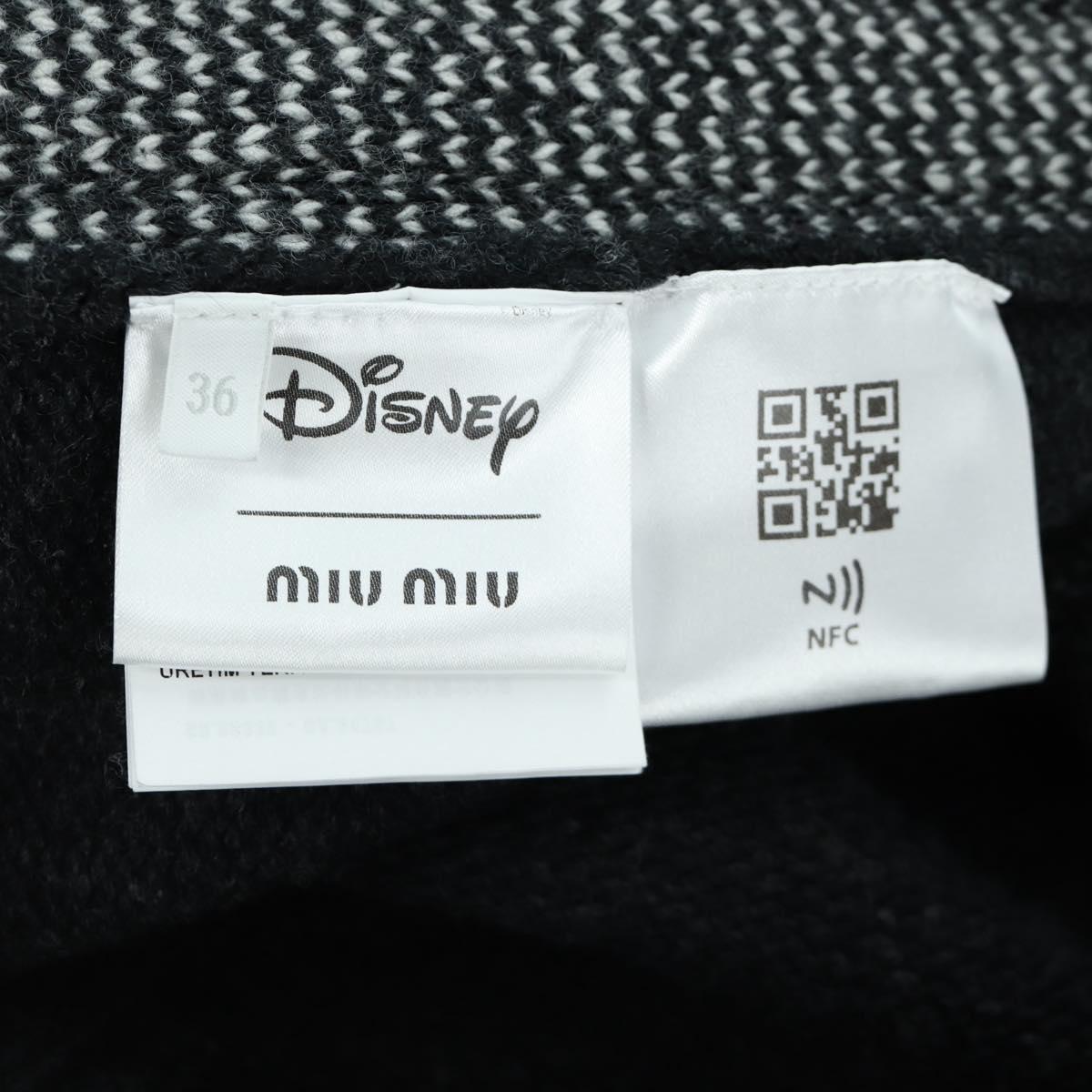 Miu Miu Disney Collaboration Knit Vest Cotton Black Auth ARZ190M