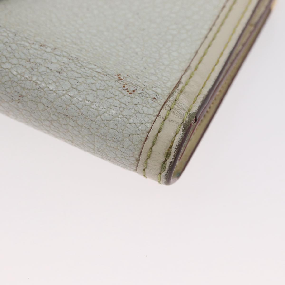 LOUIS VUITTON Suhari Compact Zip Wallet Leather Ivory M91831 LV Auth ARZ191