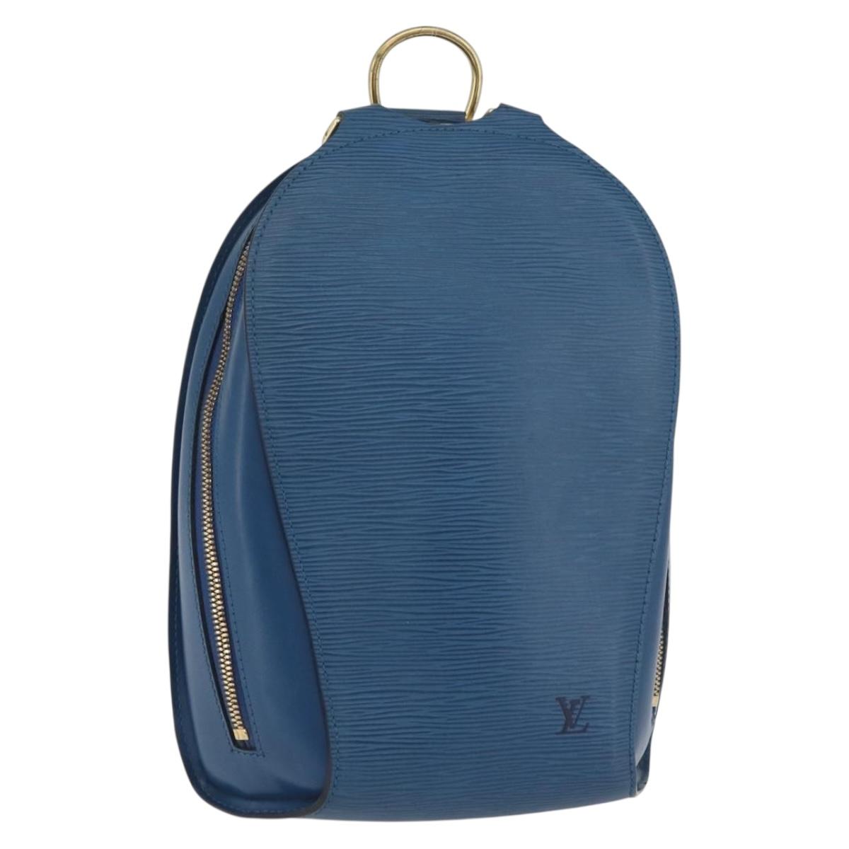 LOUIS VUITTON Epi Mabillon Backpack Blue M52235 LV Auth ARZ199